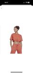 Топ майка футболка reebok myt crop tee ld12 orange flare