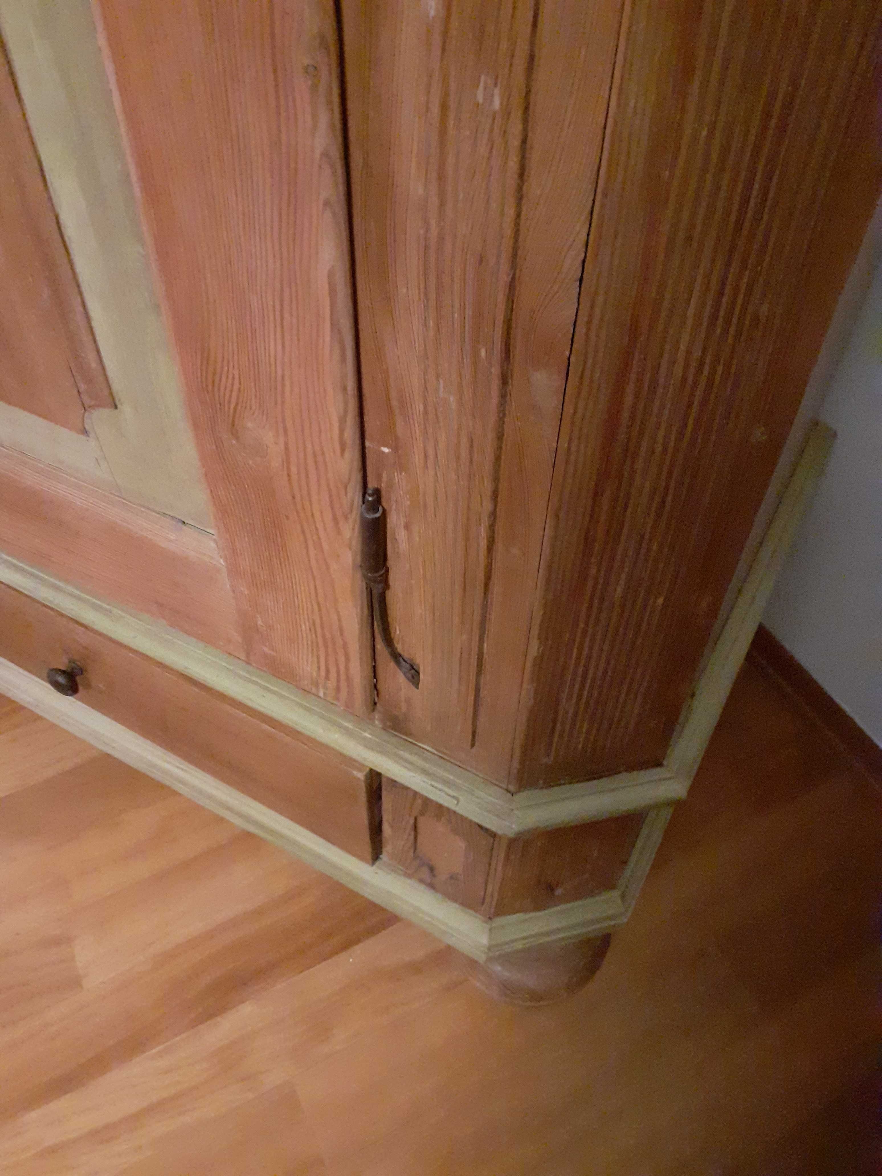 szafa antyk 1880 styl prowansalski lite drewno