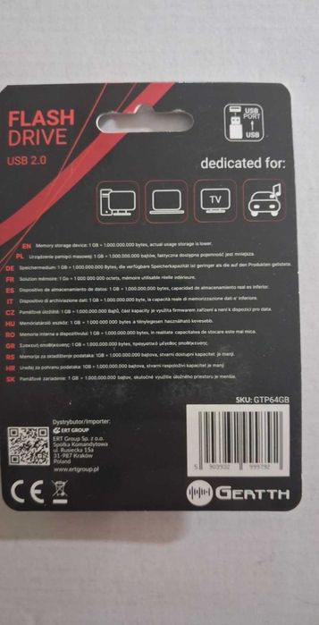 GERTTH pendrive 64GB USB 2.0