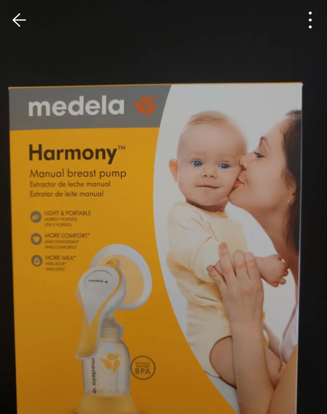 Máquina extratora de leite materno manual Medela