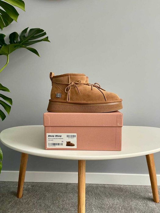 Жіночі зимові черевики MIU MIU Winter Boot Chestnut (коричневі) 1784