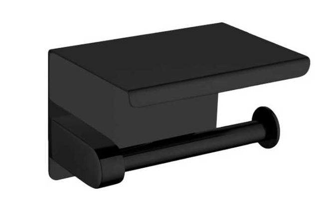 Akcesoria lazienkowe uchwyt na papier telefon deante black półka