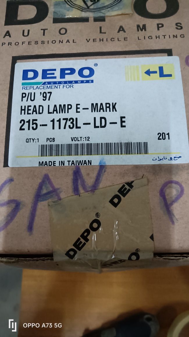 Farol Nissan Navara D22 ótica esquerda Depo