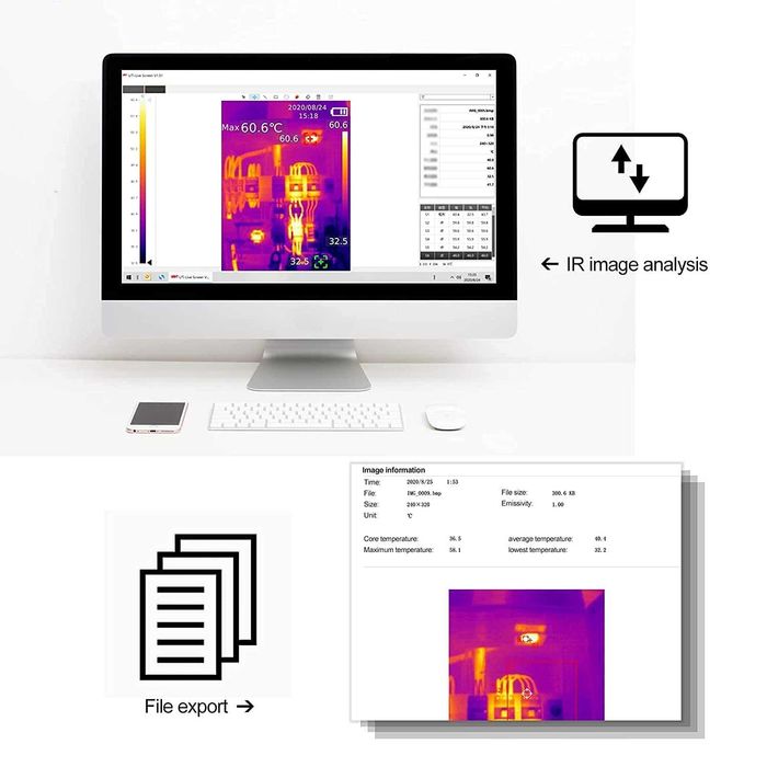 Câmera térmica de alta resistência UNI-T UTi260B pro