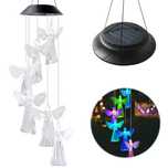 Dekoracja wisząca SOLARNA LED ANIOŁY 76x12,5 cm