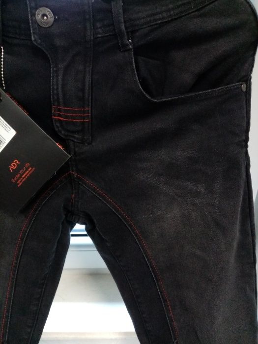 Spodnie Motocyklowe Jeans ADRENALINE ROCK jeans kolor czarny