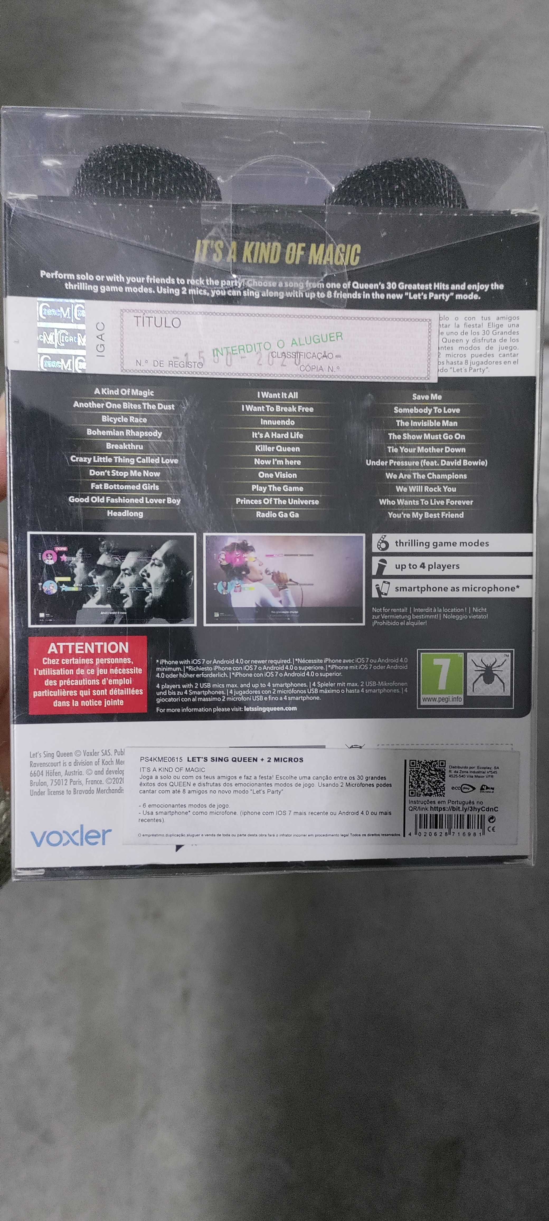 Jogo PS4 -Lets Sing Queen