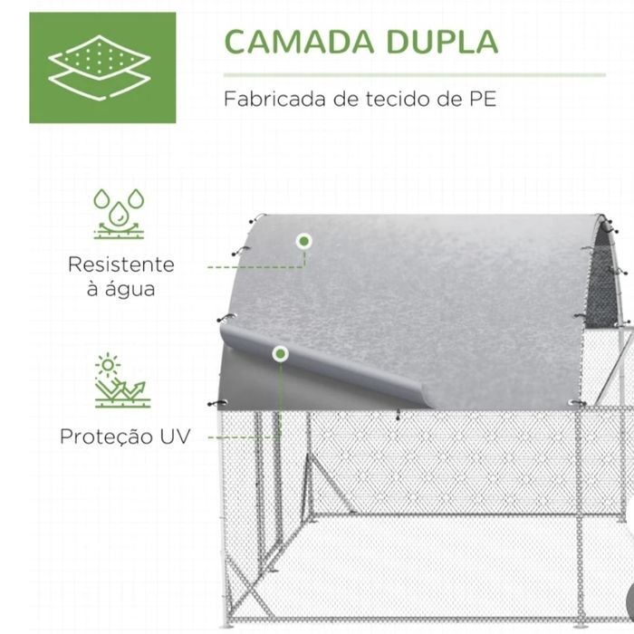 Galinheiro exterior aço galvanizado