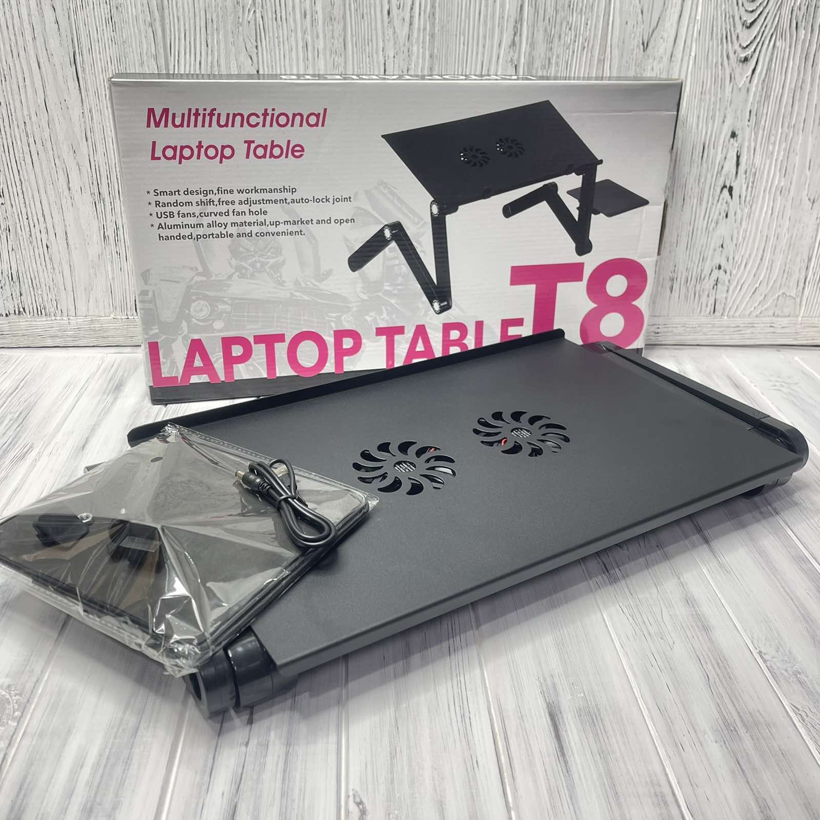 Стол для ноутбука с охлаждением с подставкой для мышки Laptop table T8