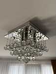 Lampa sufitowa /srebrna /krysztaly