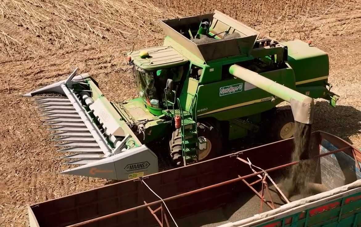 Жатка соняшникова Maans S під Клаас, Нью Холланд (Claas, New Holland).