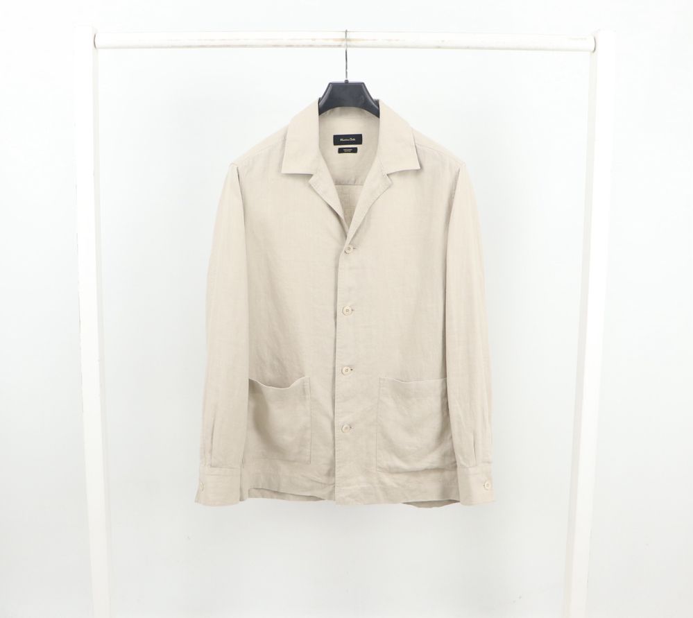 Чоловіча Лляна Куртка / Овершот Massimo Dutti
