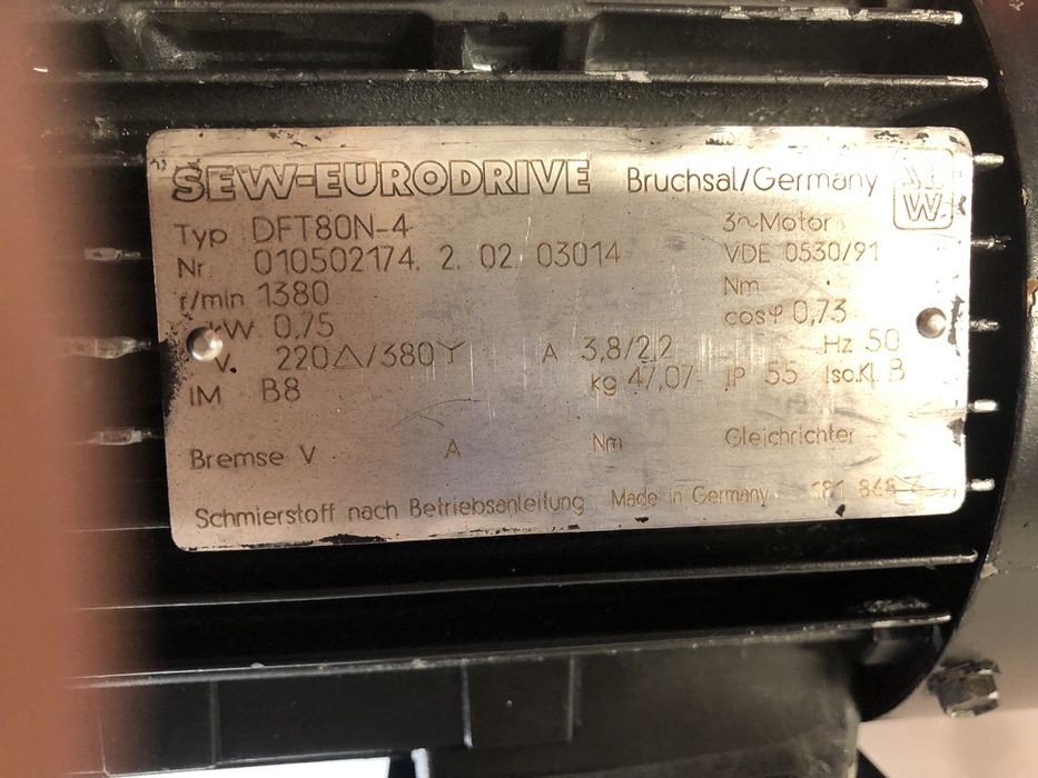 Motoreduktor reg obr od 4-21, 0,75 kw