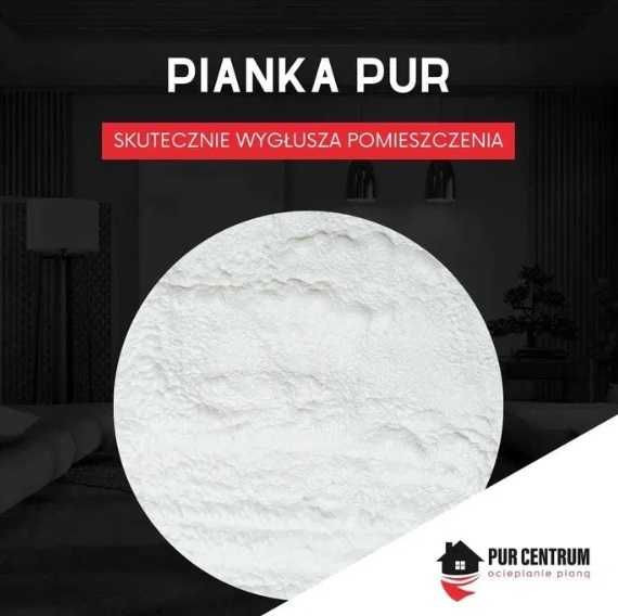 Ocieplenie ocieplanie izolacja pianą piana pianka PUR poddasza dachu