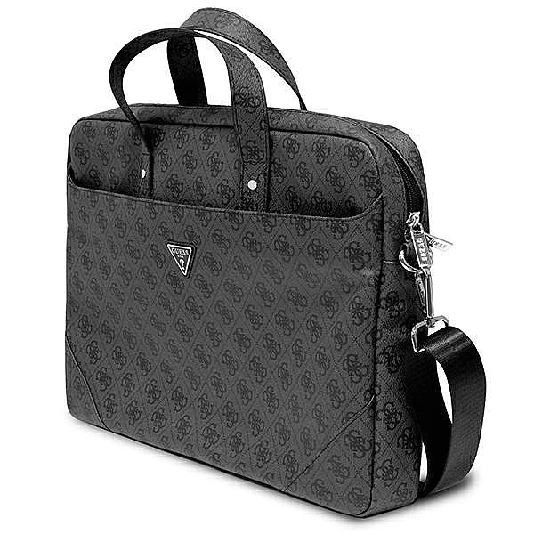 Torba Guess Saffiano 4G Triangle Logo na laptopa 16'' - czarna