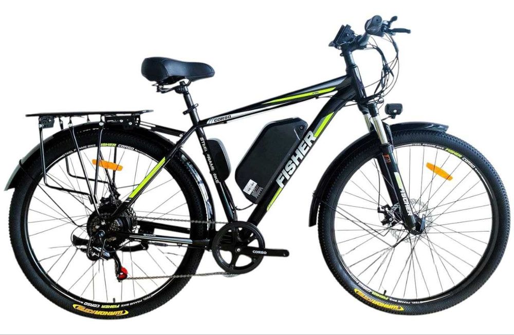 Електровелосипед Corso Fisher 29" (600W, 48V/20Ah) запас 70 км.