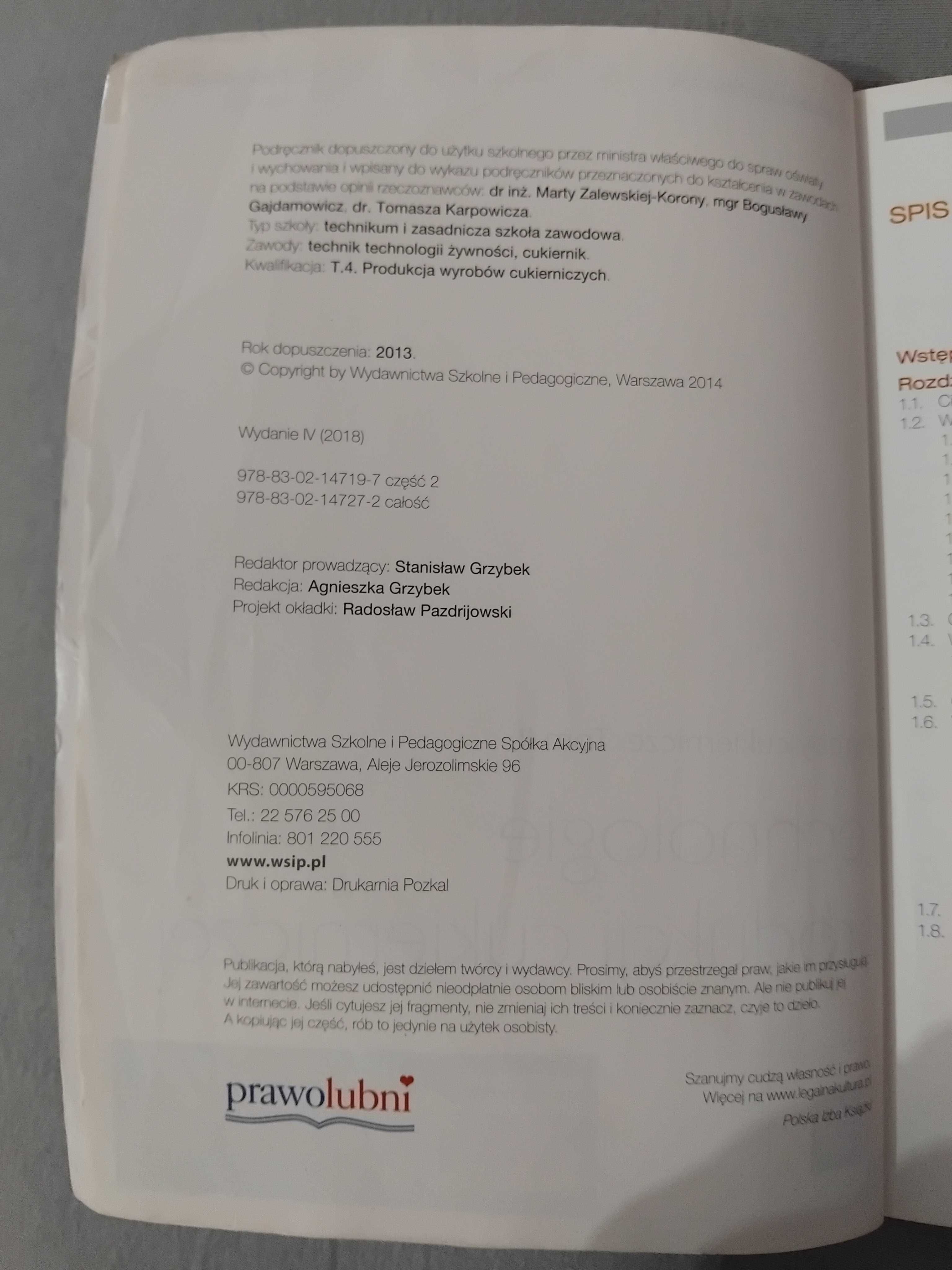 Technologie produkcji cukierniczej WSiP część 2