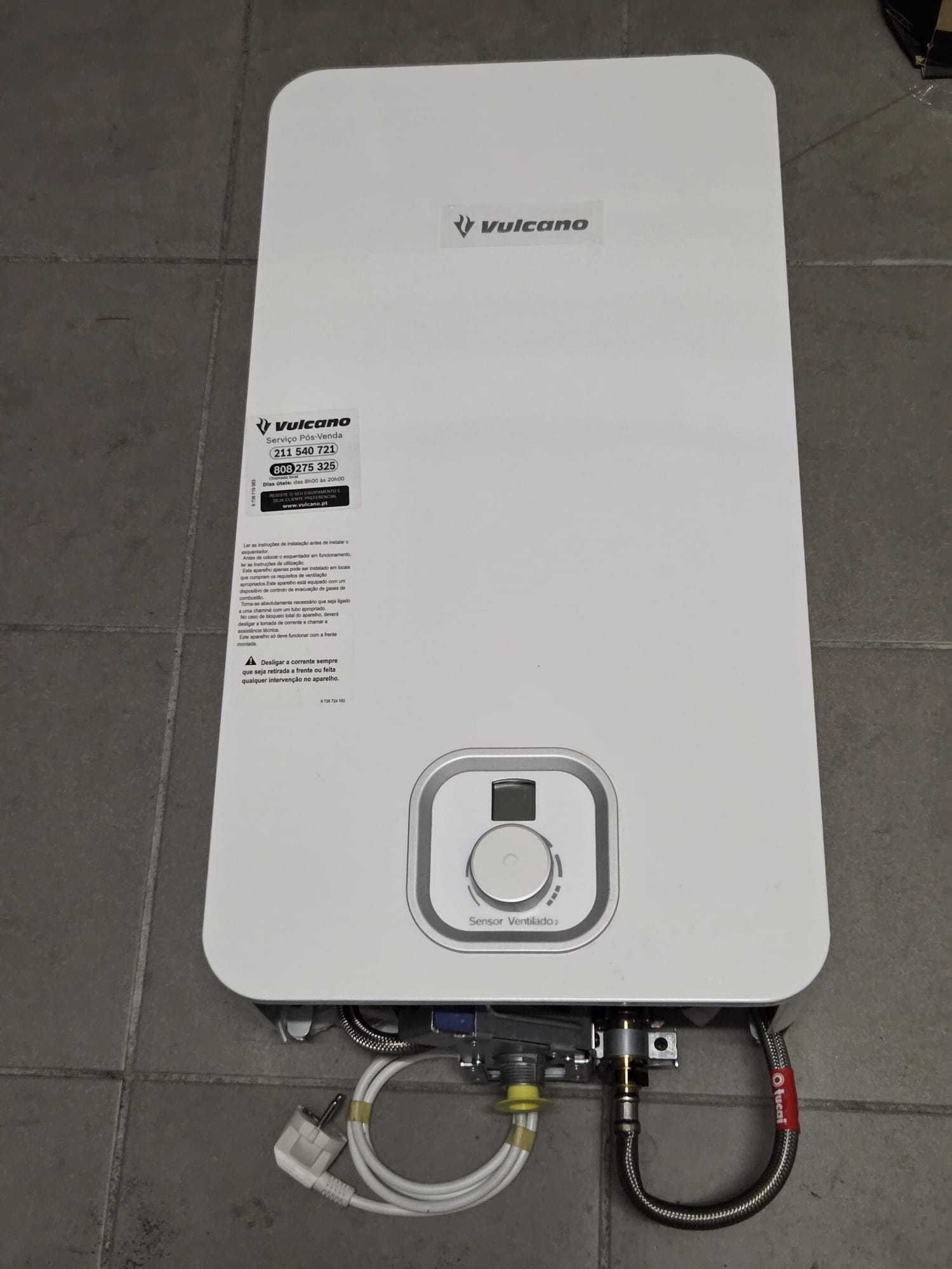Esquentador Vulcano ventilado 14 L gás natural nunca usado