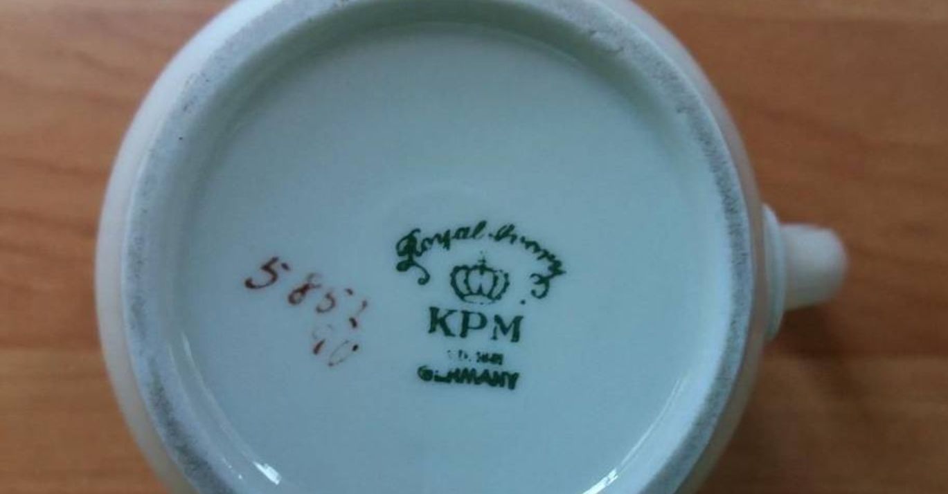 Mlecznik KPM GERMANY, dzbanek porcelanowy na mleko, porcelana, unikat