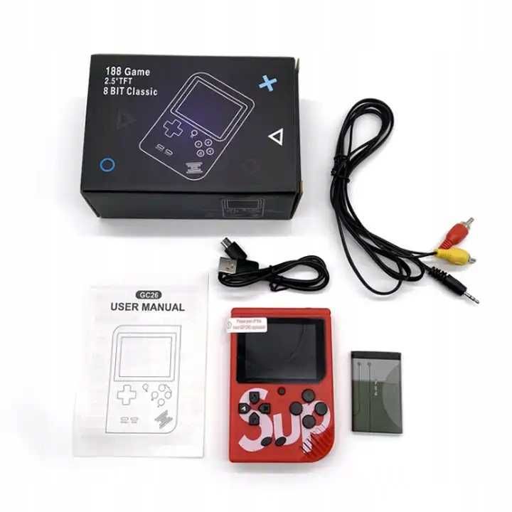 Przenośna mini konsola retro 400 gier Gameboy gra kable do telewizora
