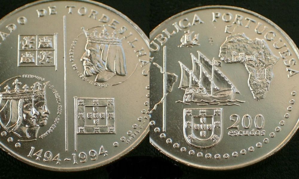 Moeda 200$00 - Tratado Tordesilhas / 1994