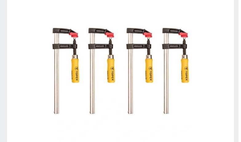 4 SZT. Ścisk Stolarski 50 x 250 mm ZESTAW TOPEX +GRATIS