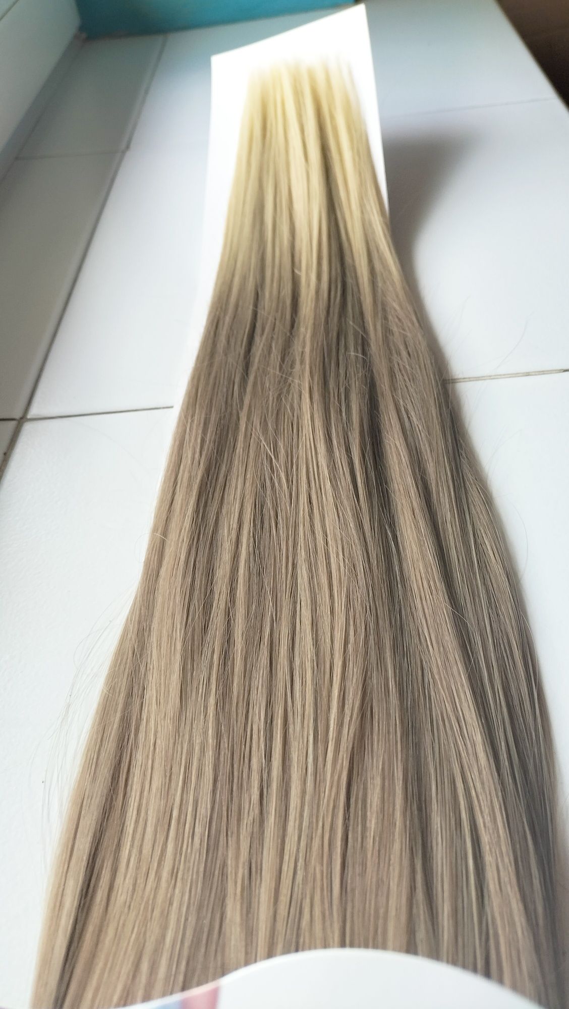 Sztuczne włosy 60 cm ombre clip in treska pasmo