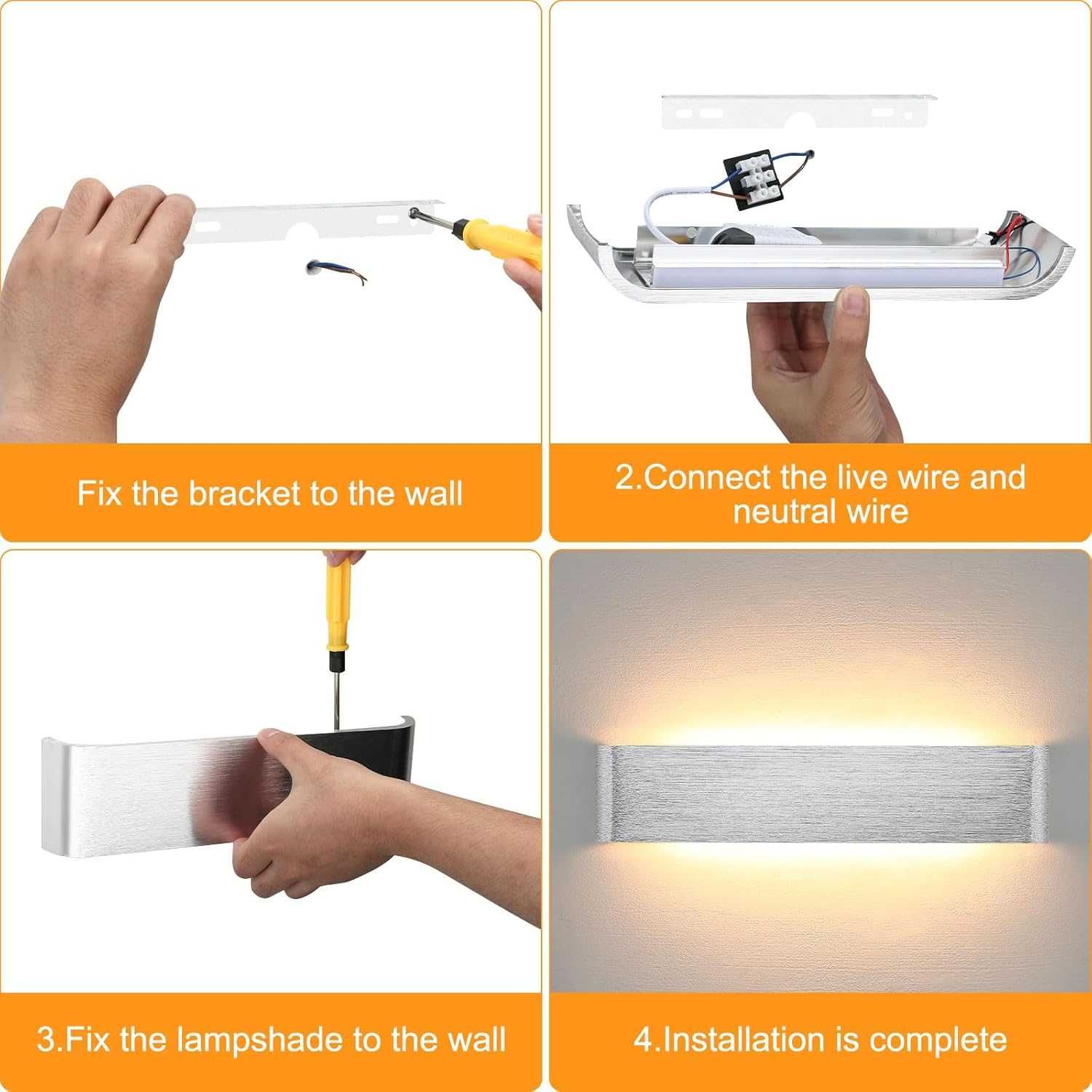 kinkiet Lightsjoy 2szt. 40cm lampy ścienne LED