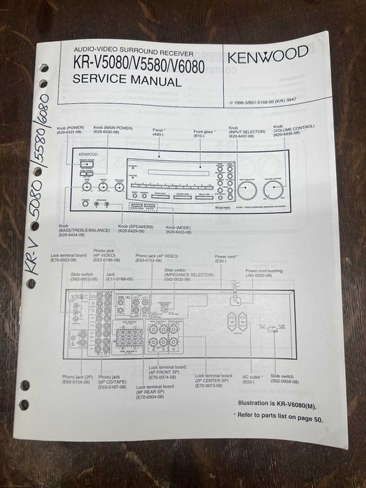 Ресивер Kenwood KR-V5080 5.1 . З пультом. В ідеальному стані.