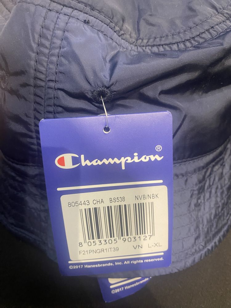 Bucket Hat Champion Script Logo Blue