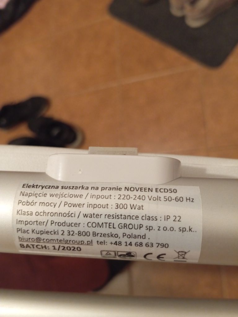 Elektryczna suszarka na pranie Noveen ECD50