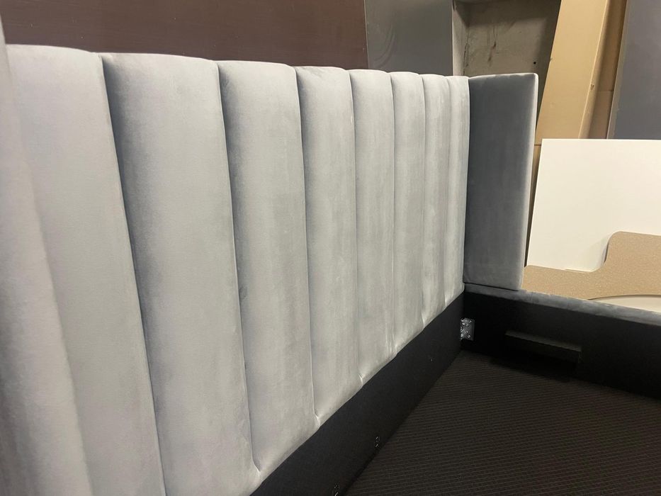 Łóżko tapicerowane na wymiar od producenta tedi boucle baranek