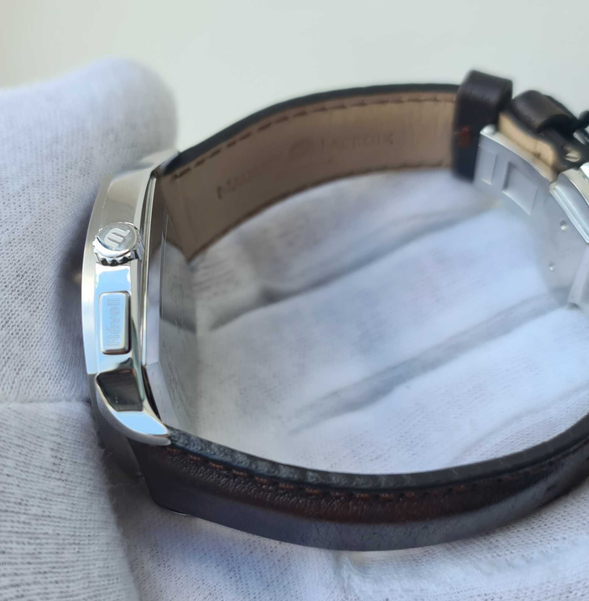 Чоловічий годинник Maurice Lacroix Miros MI5027-SS001-310 з будильнико