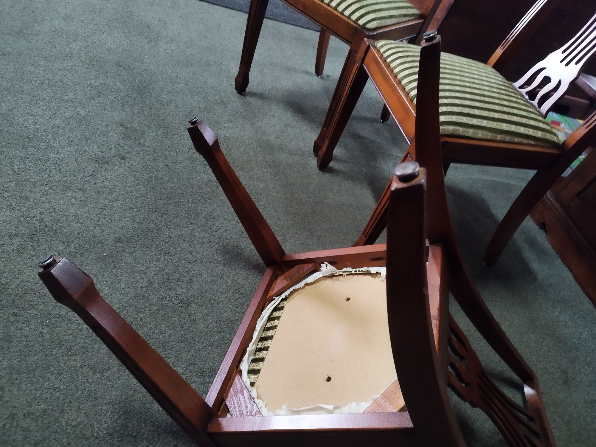 krzesła Gustawiańskie do jadalni 3 sztuki Vintage
