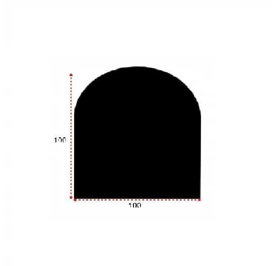 SZKŁO HARTOWANE Pod Kominek 100X100 Łuk