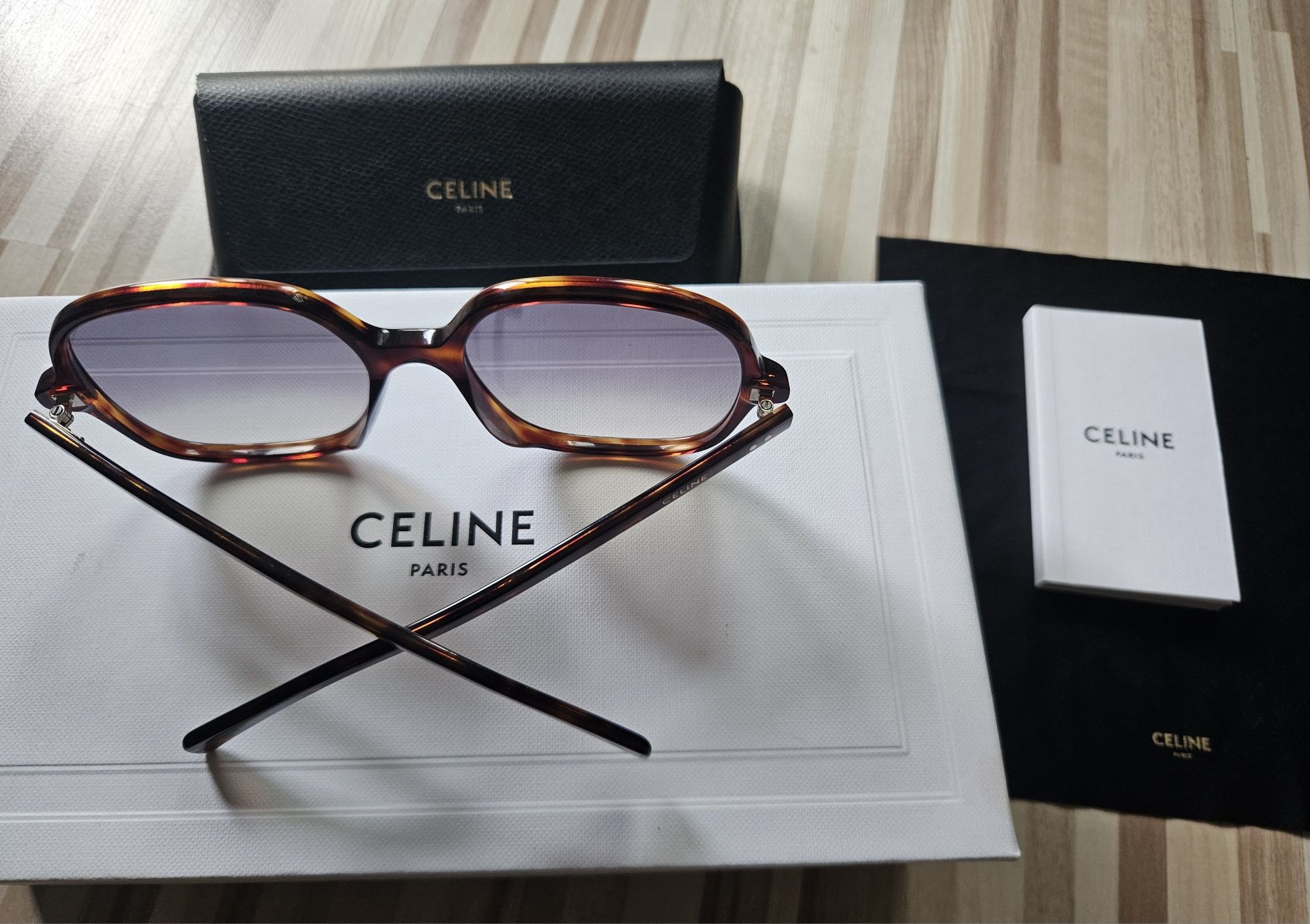 Brązowe Okulary przeciwsłoneczne Celine Paris