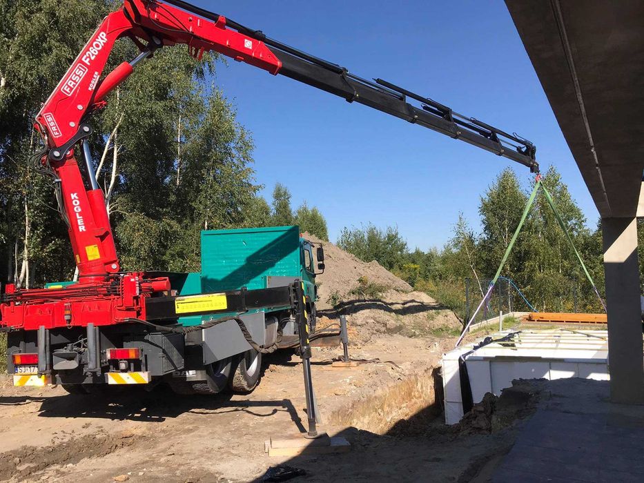 Dźwig HDS, wynajem HDS, HDS z transportem, kontenery, kostka i inne