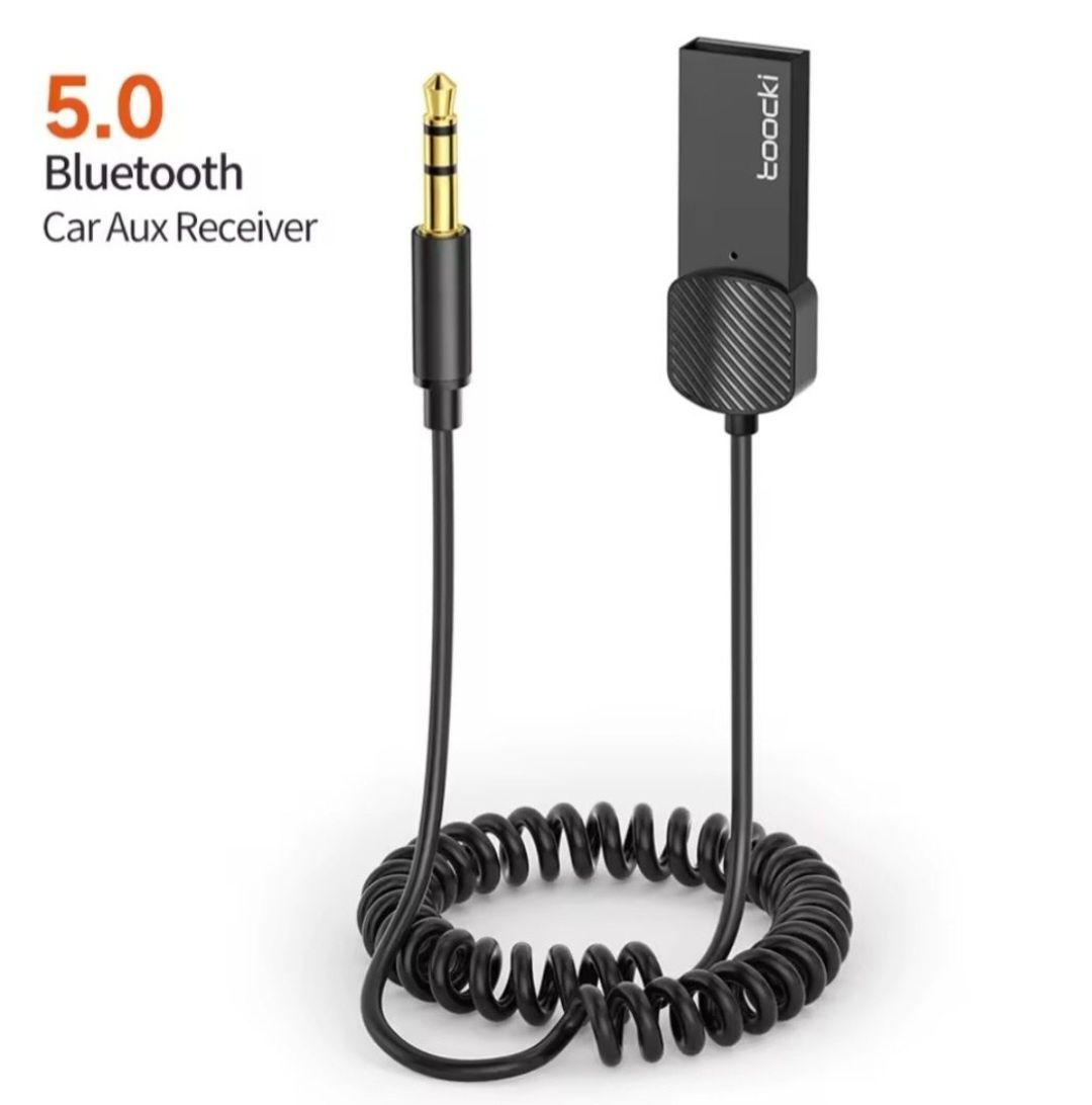 Transmiter Bluetooth FM samochodowy - adapter do AUX i USB 5.0