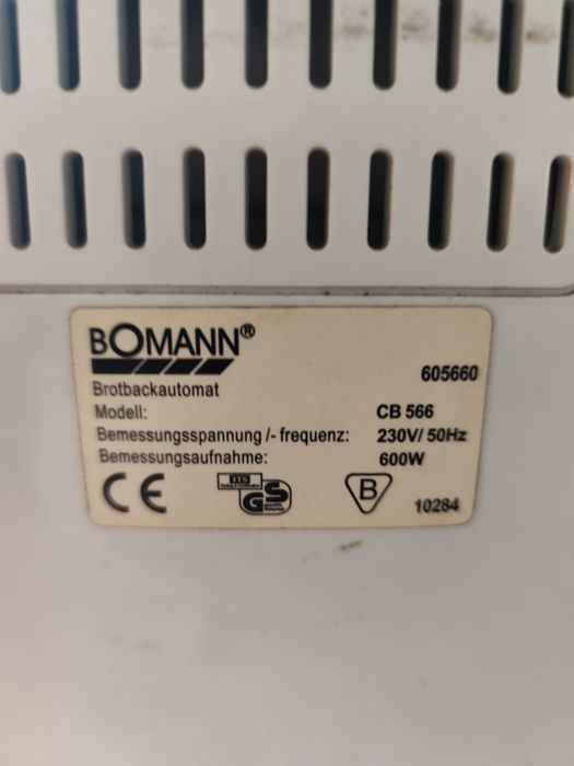 Maszyna do pieczenia chleba Bomann