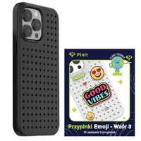 Etui Pinit Dynamic + Emoji Pin do iPhone 14 Pro 6.1" - Czarny, Wzór 3