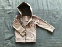 Bluza/sweterek ocieplany z kapturem, rozmiar 98