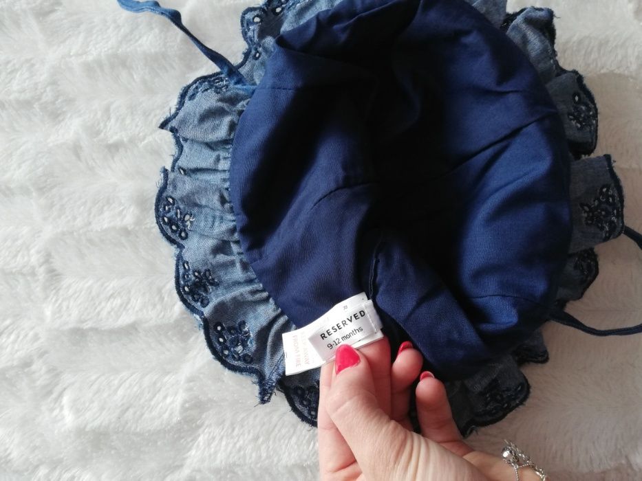 RESERVED kapelusz dziewczęcy 50 cm * 9-12 m