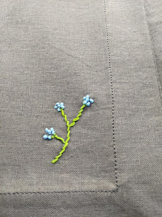 Плейсмати 2 од., натуральний льон, ручна вишивка, серветки.