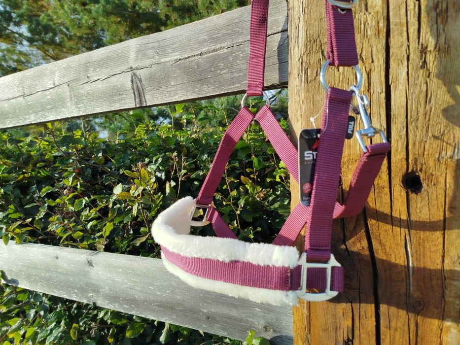 Kantar z futerkiem burgundowy MinkPadded, COB