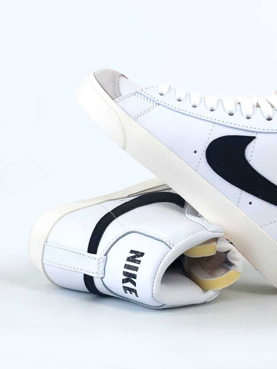 Чоловічі кросівки Nike Blazer Mid білий з чорним 7594 ХІТ