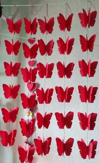 Декоративні 3Д метелики, 3D- метелики для декору приміщень гірлянда