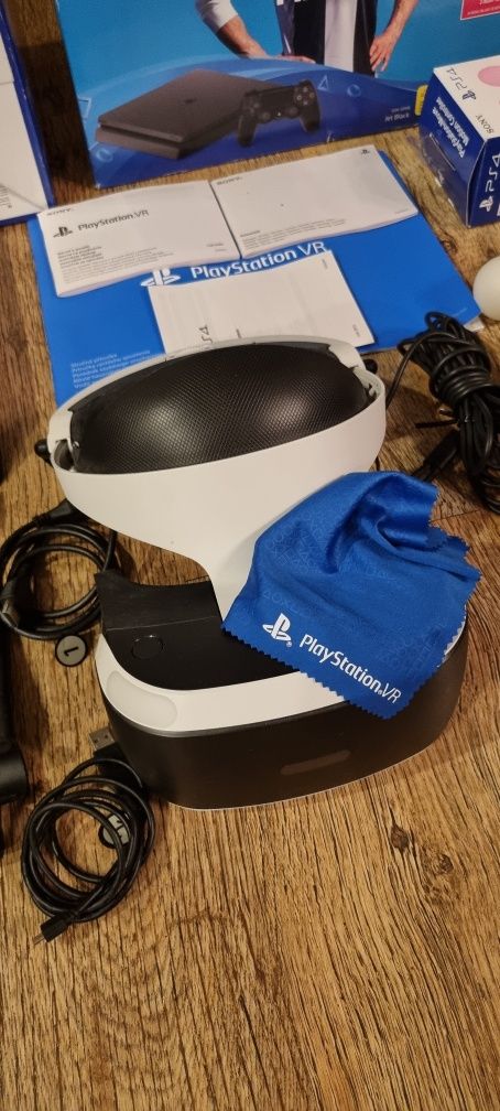 PlayStation 4 Plus , PS4 1TB , duży zestaw, gogle VR,  Pady, Move