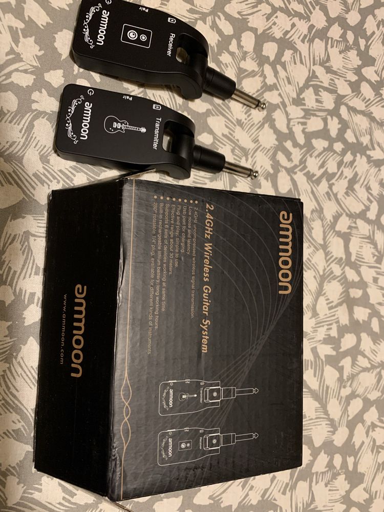Transmissor e recetor áudio wireless, recarregável