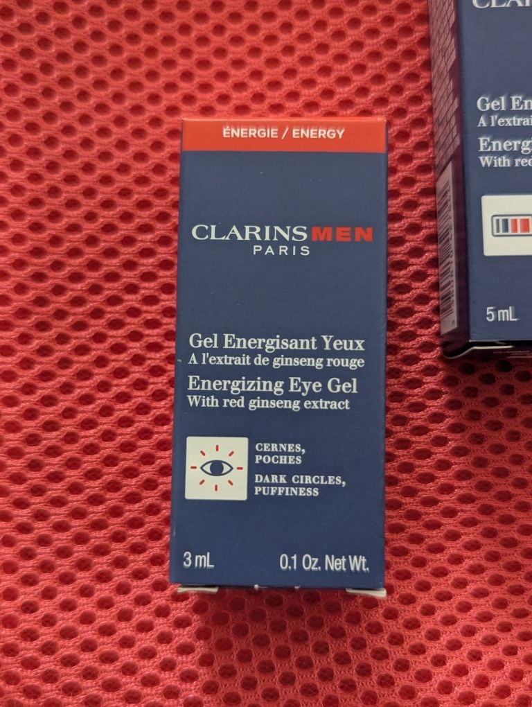 Чоловічий набір тестерів Clarins в косметичці 5 мл, 5 мл, 3 мл