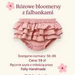 Bloomersy muślinowe z falbankami